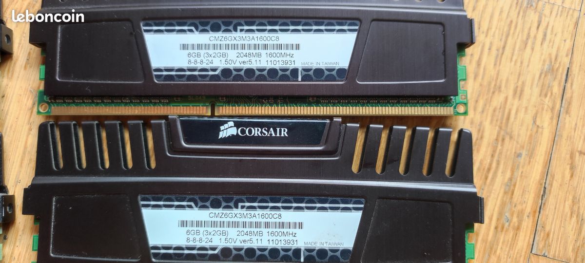 Ram Corsair Vengeance DDR3 12 GO (2X4go + 2X2go) (image 3)