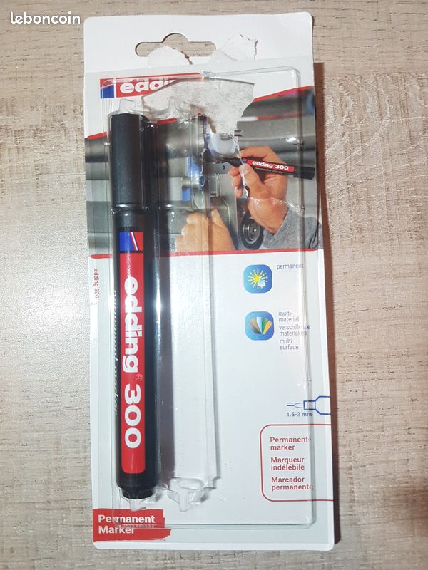 Feutre indélébile noir Edding 300 (image 1)