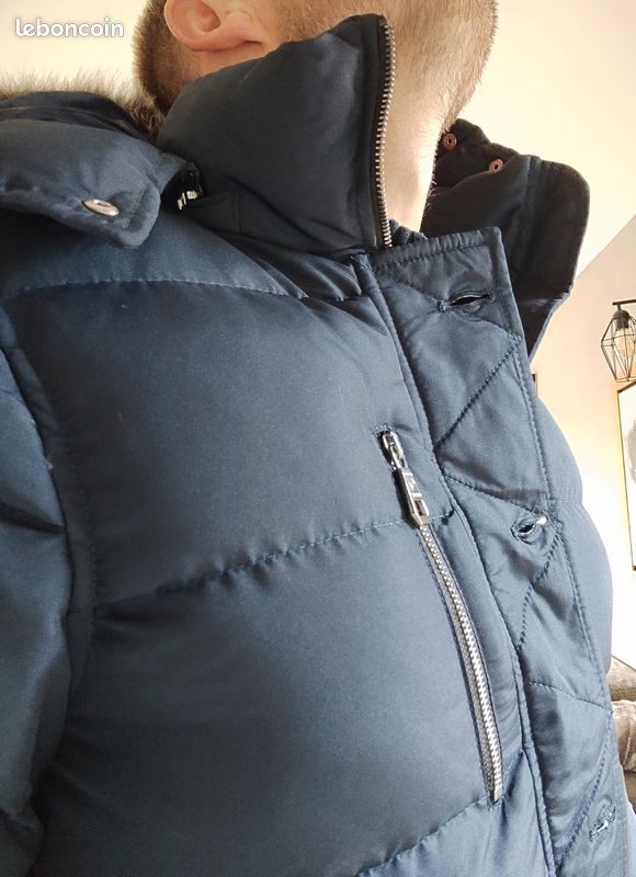 B11m: Doudoune épaisse "Avenue Georges IV Paris". Neuf. Bleu Navy. Taille M (image 14)