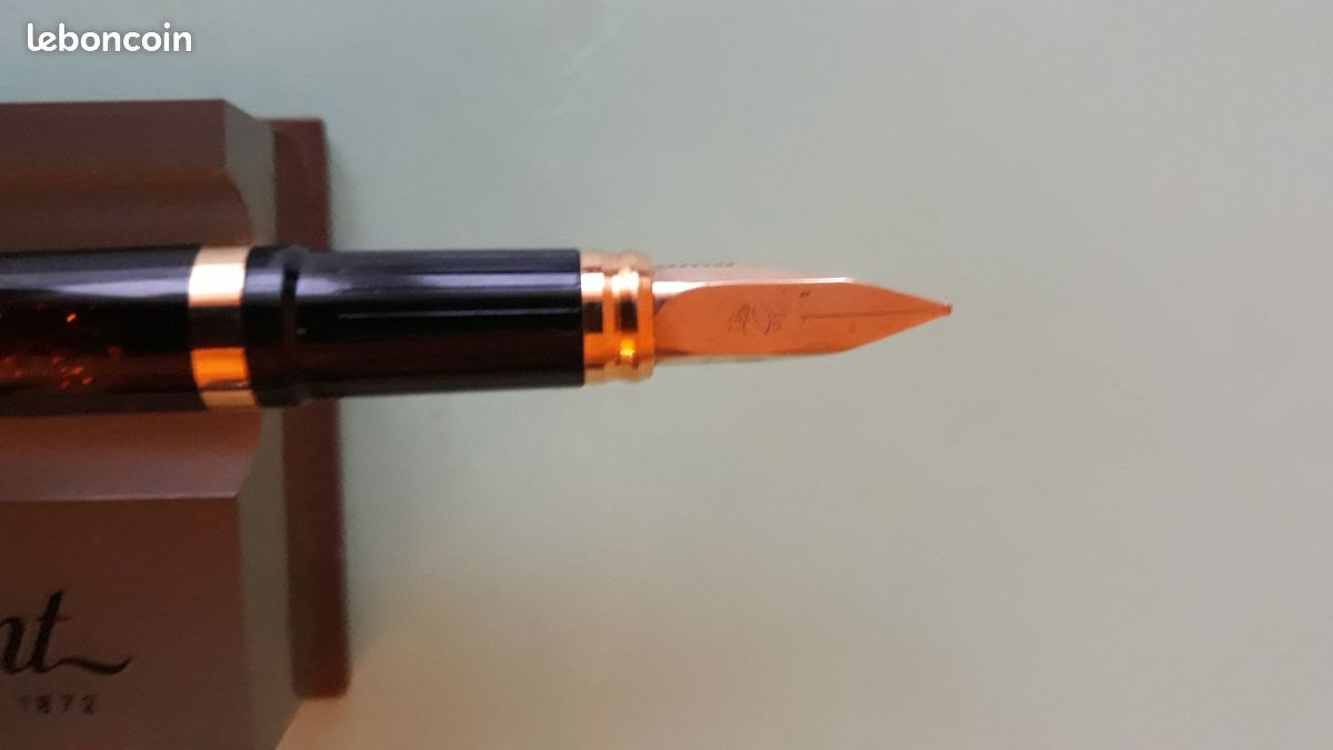 Stylo Plume Dupont Laque Chinoise - Modèle écaillé Bleu - Réf. 59HBD28 - France XXe Siècle - Occasion