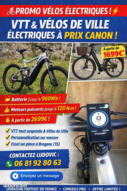 Spécialiste vélo électrique dans le cantal (image 1)