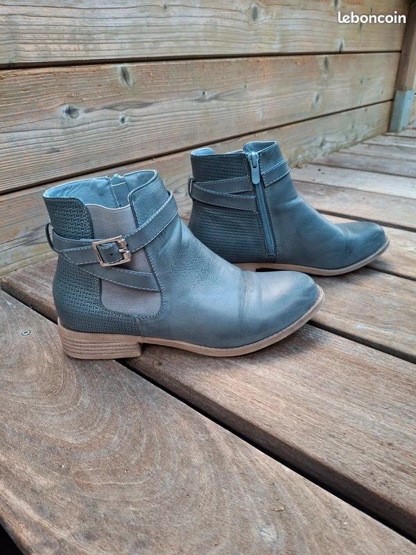 Bottines bleues - 38 (image 3)