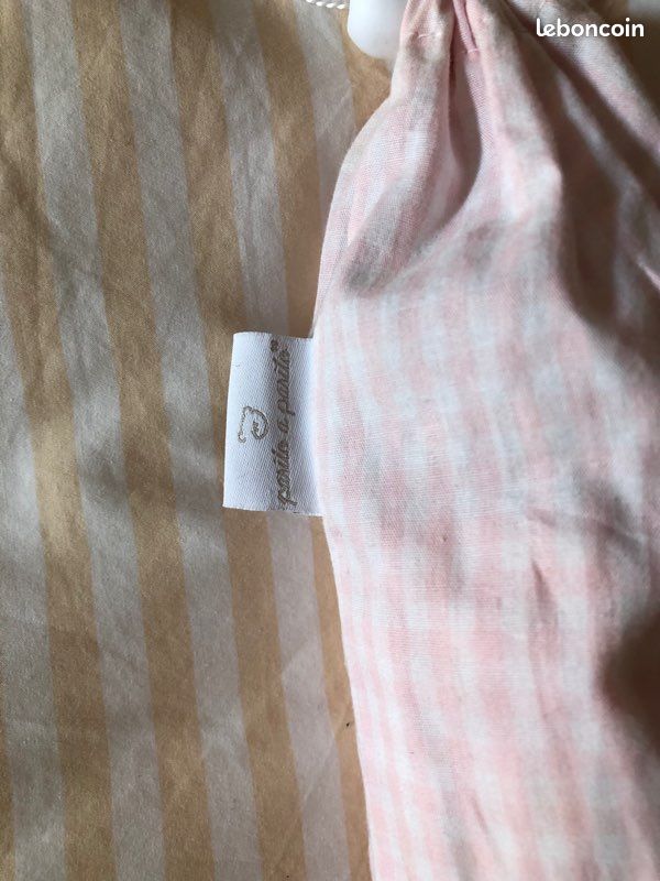 Ombrelle à rayures roses et blanches en très bon état (image 3)
