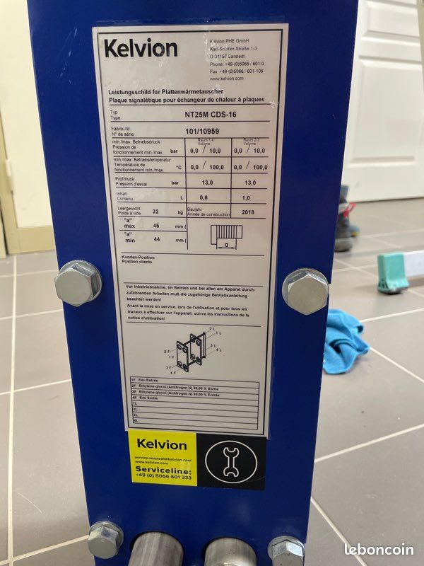 Échangeur à plaques Kelvion NT25M CDS-16 – Quasi neuf – 32 kg – Pro (image 2)