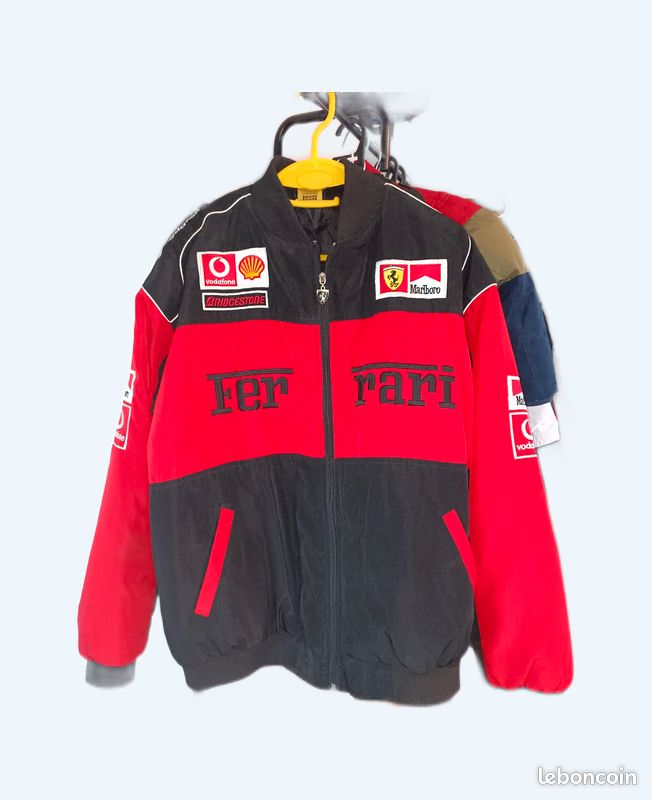 Veste Vintage Ferrari F1 - Michael Schumacher - Team Racing Années 90 - Taille L Rouge