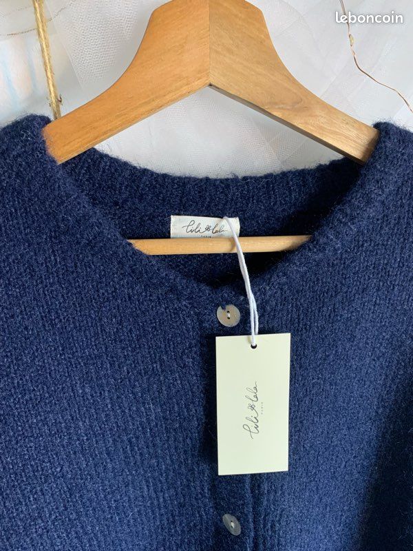 Cardigan bleu marine Lili Lala Vêtements - Main Image