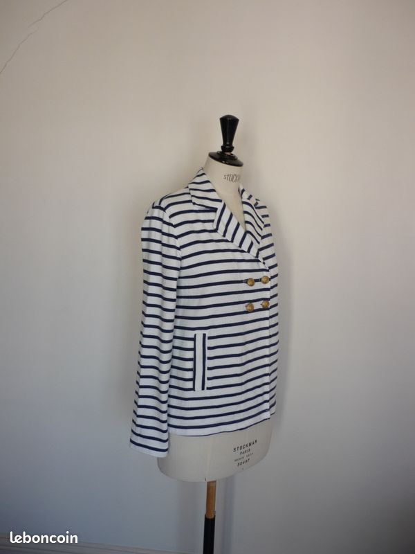 Caban jersey marin 16 ans, TBE - Petit Bateau (image 3)