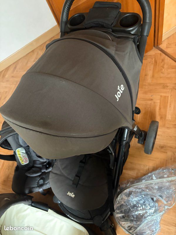 Trio poussette Joie Litetrax + nacelle + coque i-Gemm – Très bon état (image 9)