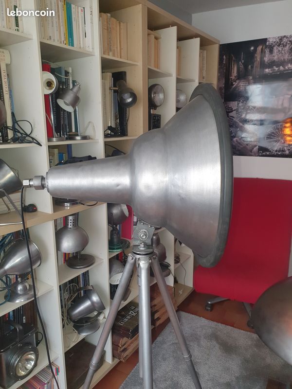 Grand spot sur support des années 1950 entièrement rénové (vintage, industriel) (image 3)