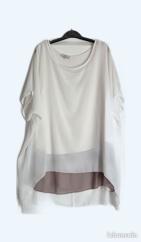 Blouse Jean Marc Philippe Vetement Blouse Blanc Marron Jean-Marc