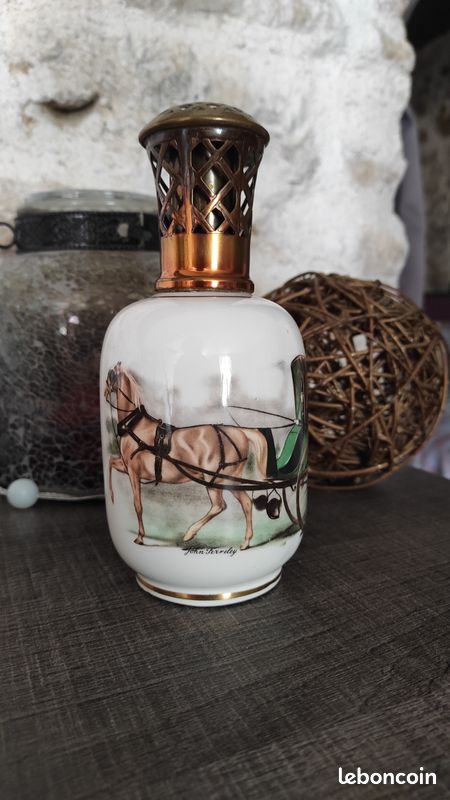 VIT2 ancienne lampe BERGER PARIS NP Fragonard scène galante porcelaine