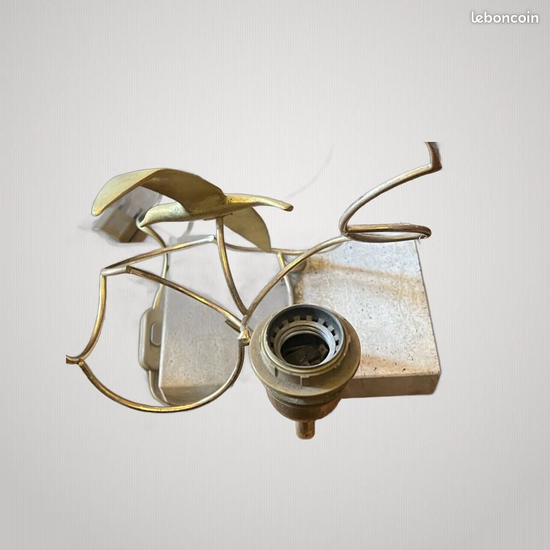 Lampe Vintage Lancia Lanciotto Galeotti Maison Charles Mouettes Laiton (image 14)