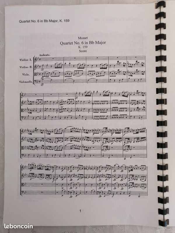 Partitions multiples Quartet Mozart (12 unités) (image 6)