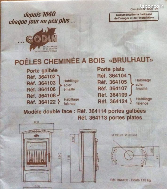Poêle à bois godin (image 3)