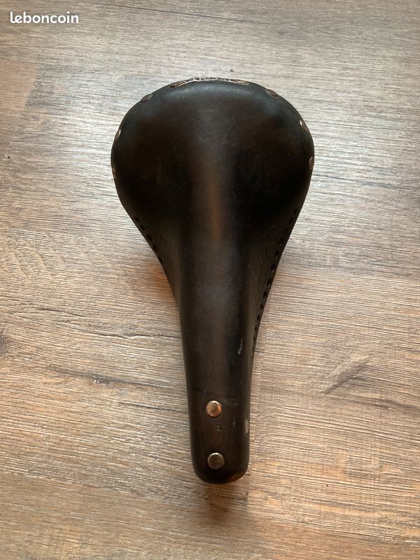Selle cuir rail alu Randonneuse Jo Routens - Équipements vélos