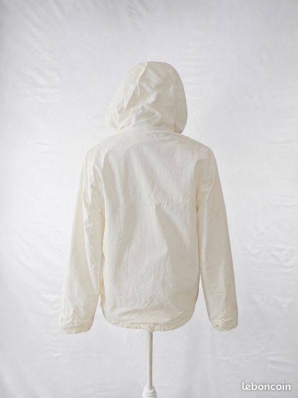 Veste Carhartt WIP Nimbus Pullover Blanc Off-White Taille S - Vintage Y2K Fleece Anorak Jacket (image 3)