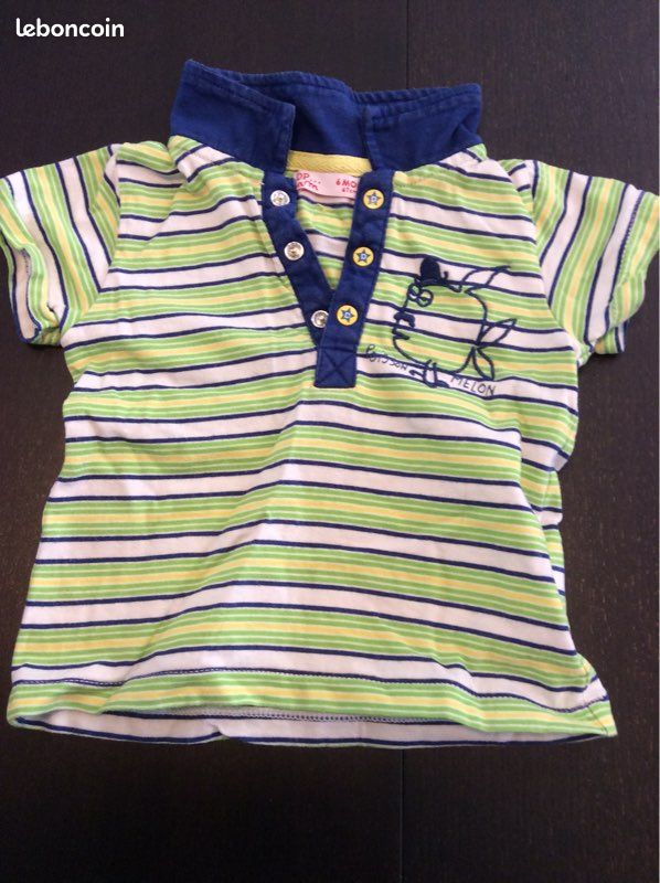 T-shirt polo DPAM taille 6mois (image 1)