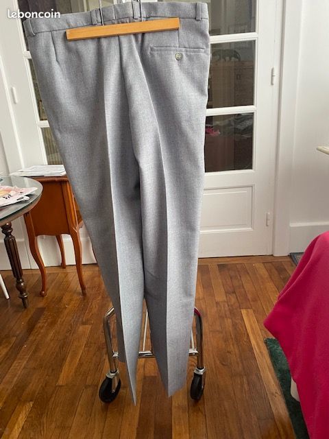 Pantalon laine gris pour homme (image 2)