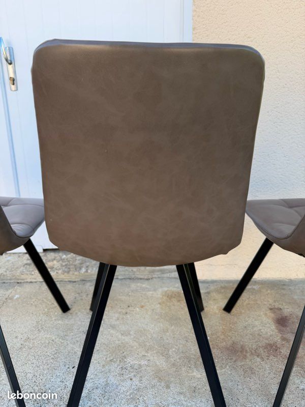Lot de 3 chaises SAVINA - Couleur Taupe - BUT (image 10)