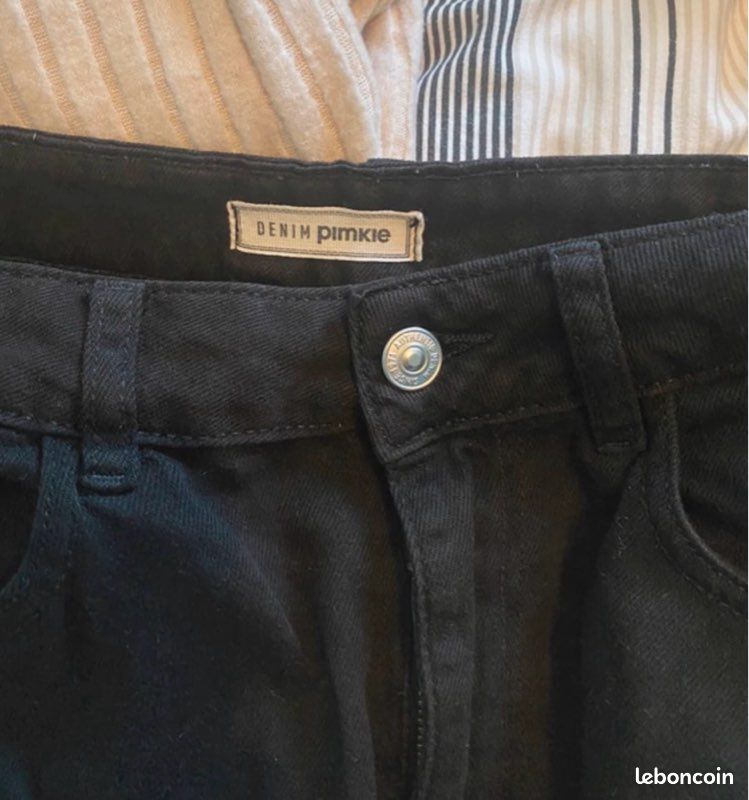 Pantalon Cargo noir (image 3)