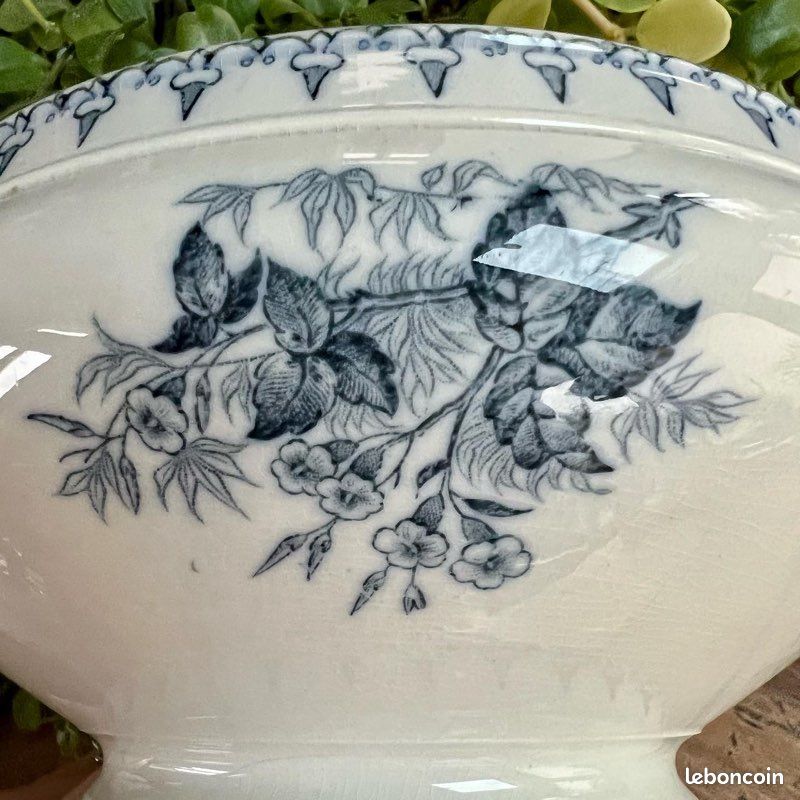 Légumier / soupière ancien - Flore (image 3)
