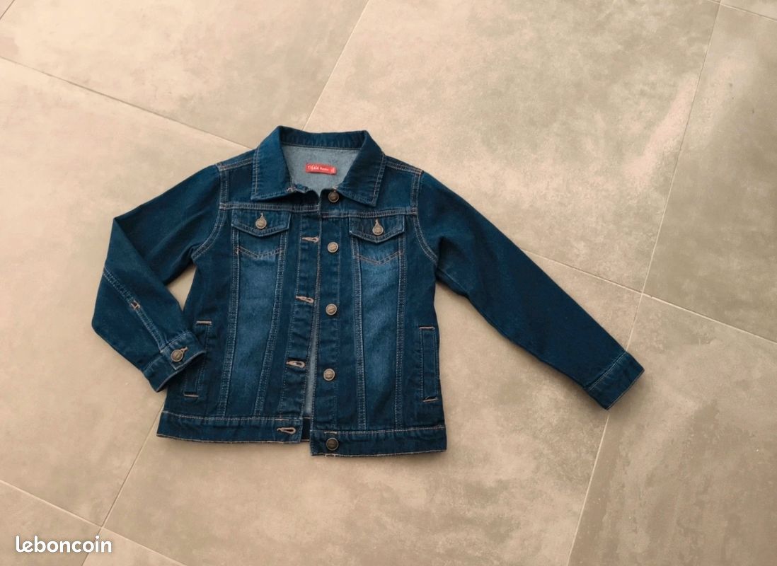 Veste/blouson En Jean Brandon Pour Ado Garçon - Taille 16 Ans - Denim - Occasion Très Bon état