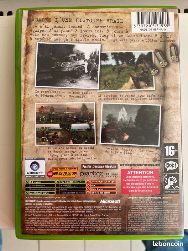 Poster Carte Du Monde Pour Le Jeu Brothers In Arms Road To Hill 30 - Version PC FR - Occasion, Jeu Non Inclus
