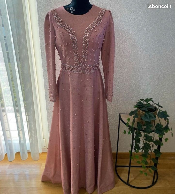 Robe de soiree rose (image 1)