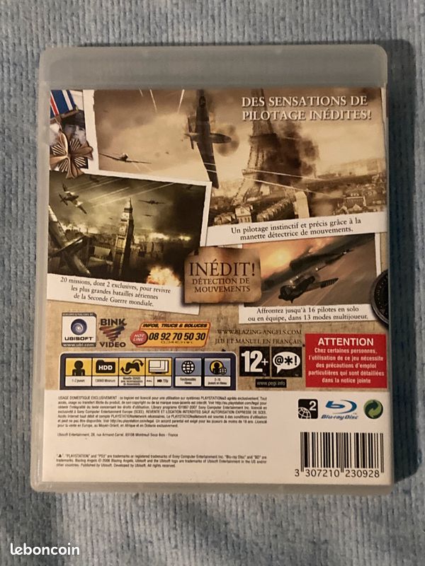 Jeu BLAZING ANGELS: Squadrons Of WWII Pour PlayStation 3 (PS3) - Version Française - Occasion Très Bon état