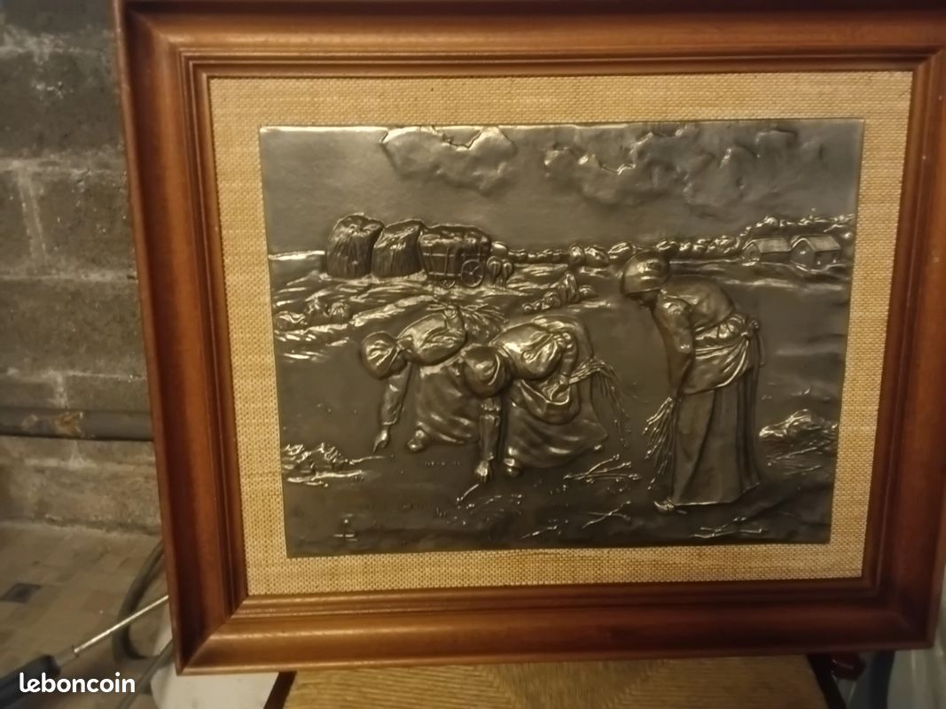 Tableau étain Vintage Les Etains Du Vallon – Drakkar, 19x15,6 Cm