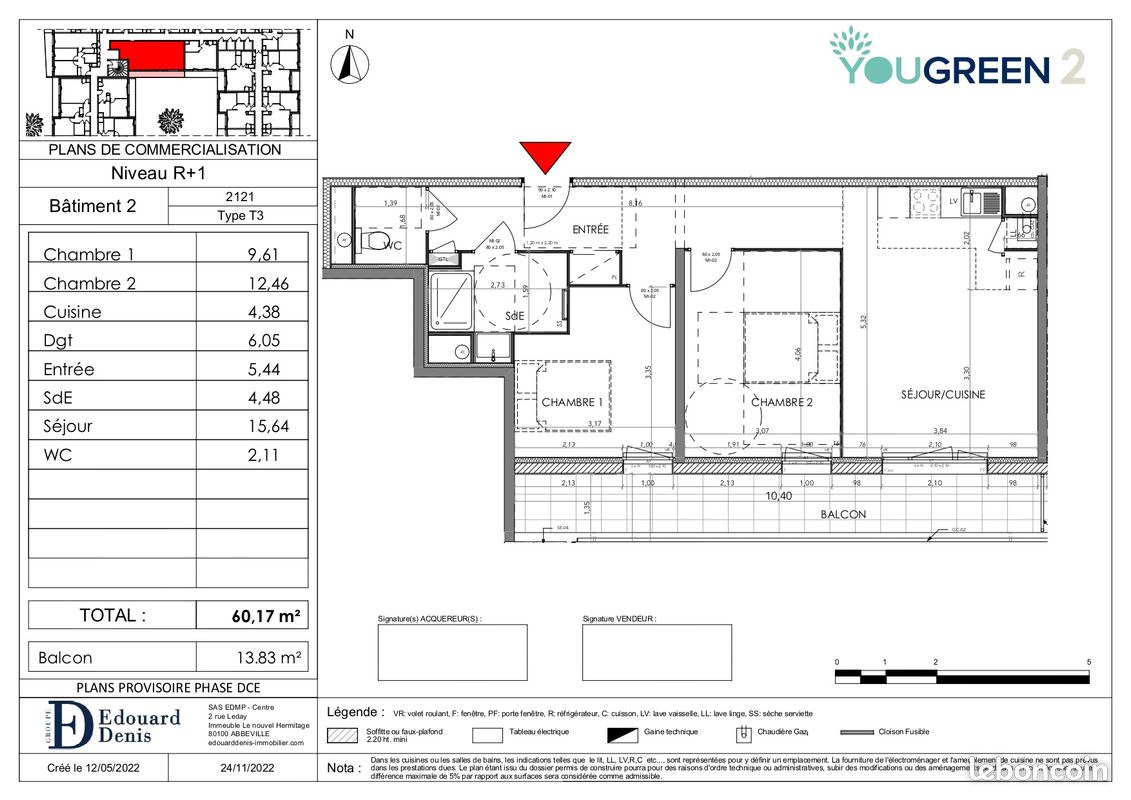 Appartement a louer saran - 3 pièce(s) - 60 m2 - Surfyn