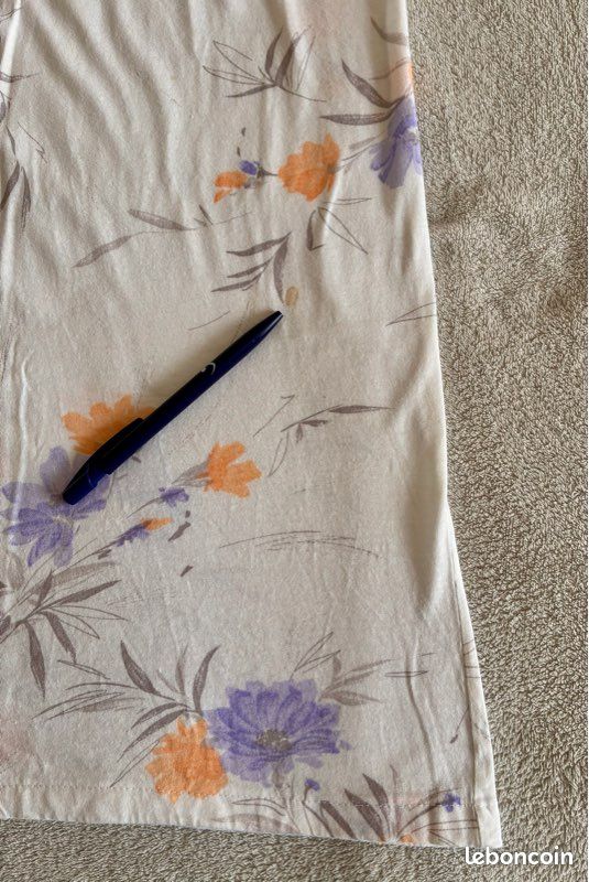 Chemise de nuit blanche à fleurs orange/mauve (image 8)