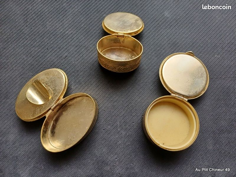 Pilulier Doré Style élégant Avec Décoration En Pierre D'onyx - Marque Onyx
