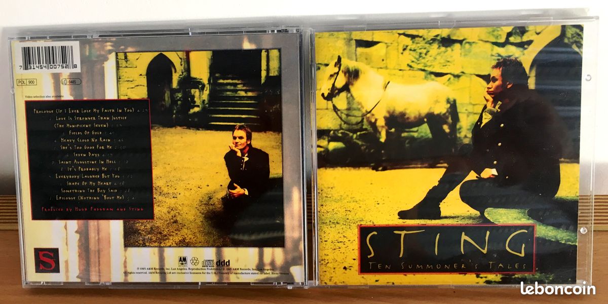 Sting cd ten summoner's tales 1993 fields of gold it's probably me (image 1)