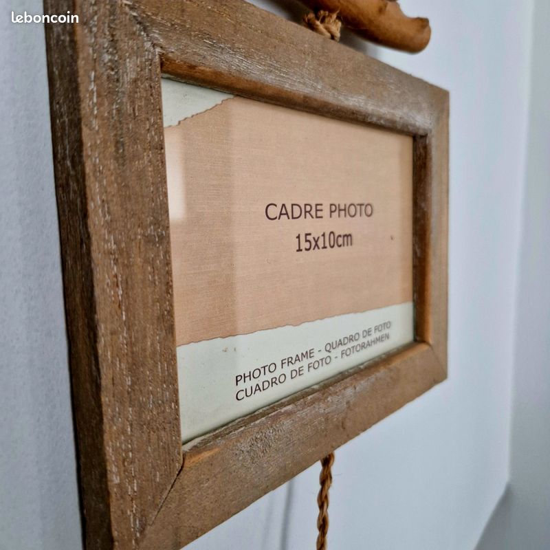 Lot de 2 cadres photos 15x10cm en bois floté (image 6)