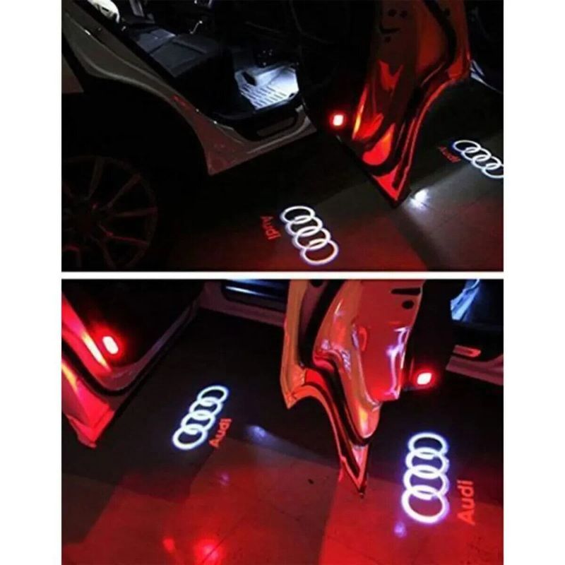 4 pcs LED Lumière Projecteur Logo Audi Portière Tunning Voiture Porte  Eclairage - Équipement auto
