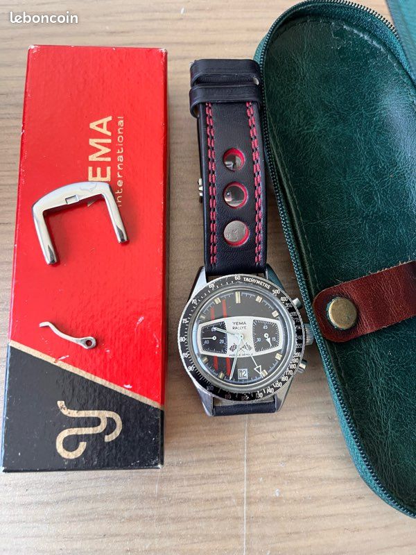 Cadran De Montre Yema Chronograph Andretti 7734 - Blanc - Suisse - Occasion