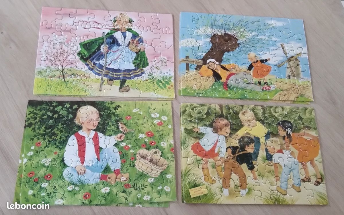 Lot de 4 puzzles vintage années 60 (image 2)