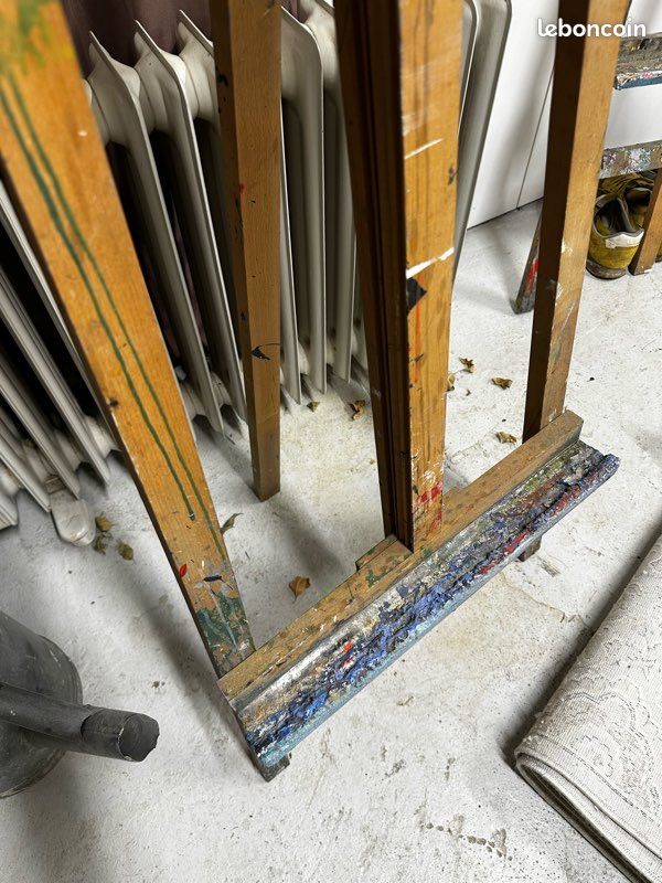 Lot de 2 chevalets d’atelier de peintre en bois (image 11)