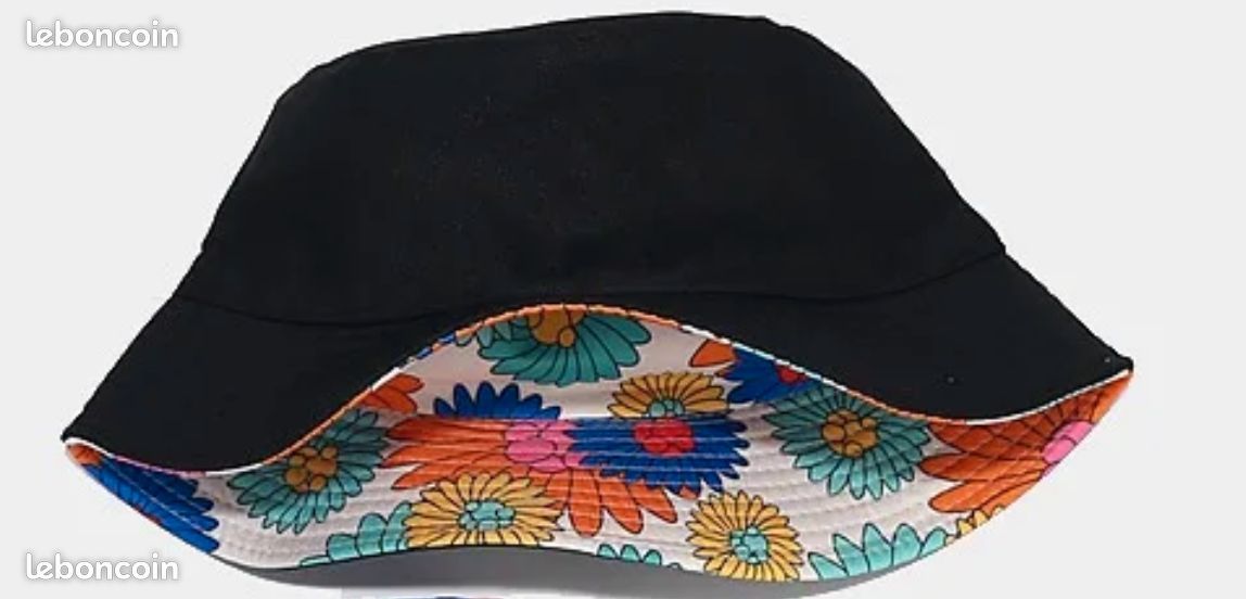 Chapeau neuf , bob à imprimé floral vintage double face pour hommes et femmes, protège soleil plage, pêche, 56-58 (image 3)