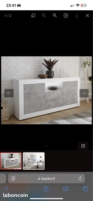 Bahut blanc laqué (image 3)