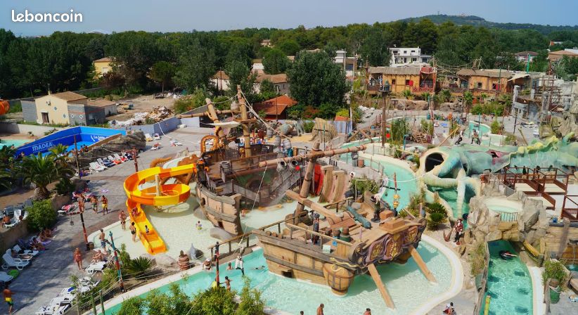🌴 Mobil-home 2 chambres 4 personnes à louer au Cap d’Agde – Camping 4 étoiles Les Sables d’Or Village Club - Parc aquatique Pirates World 🌊 (image 1)