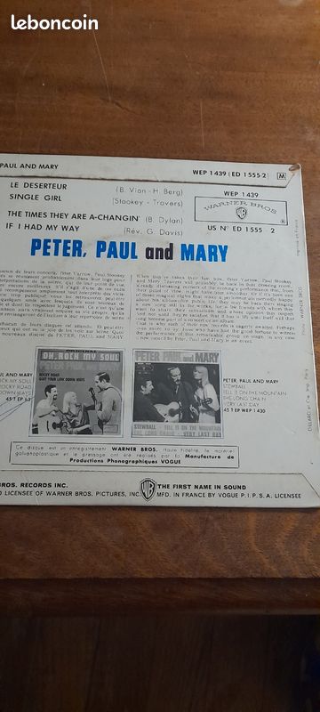 Disque péter paul et mary (image 2)