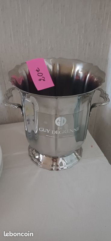 Seau à Champagne Guy Degrenne Inox - Vintage Art De La Table Français
