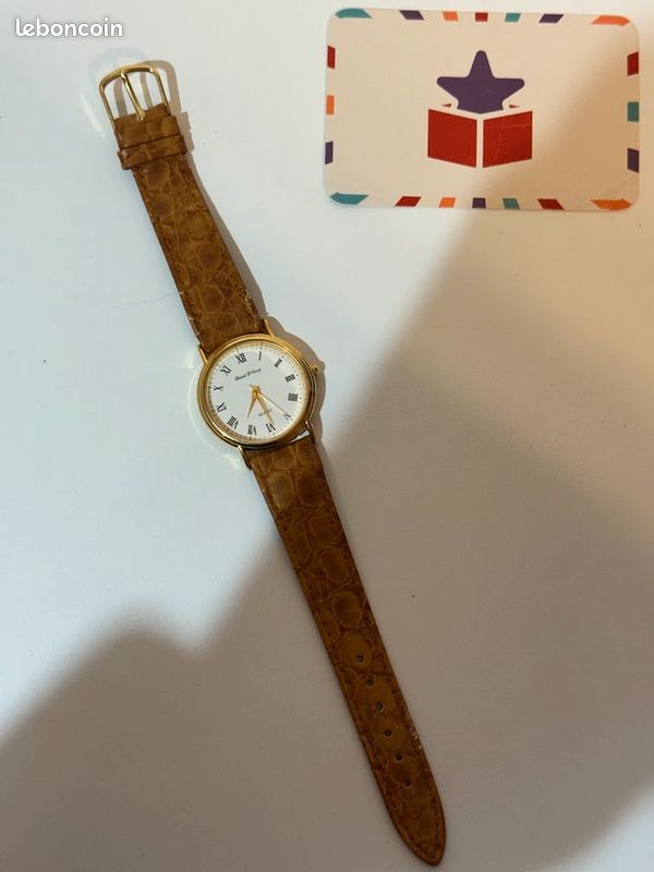Montre Vintage Fioter Avec Pierres - Unisexe, Boîtier Doré 43mm, Pile Neuve