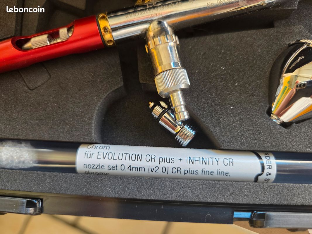 Aerographe infinity cr plus complet servie 2 fois comme neuf (image 4)