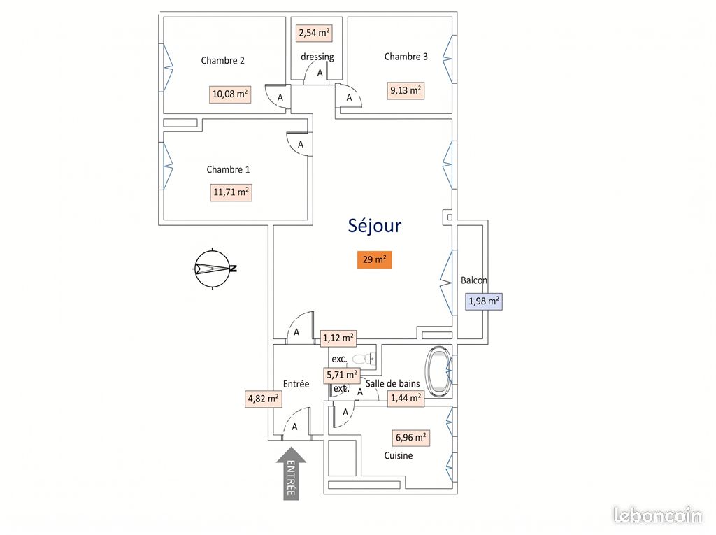 Appartement 4 pièces 80 m² · à Bois-Colombes · 80 m² · 398 000 €