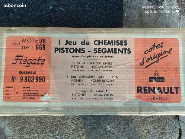 Moteur Renault FREGATE, Pieces detachees automobiles - Passion Piston