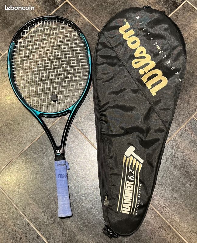 Raqueta de tenis profesional Wilson 6.2 Hammer Hyper Carbon Ultimate Power Ligereza Fuerza Midplus 95 pulgadas cuadradas Agarre 3 4 3/8 Viga clásica - España