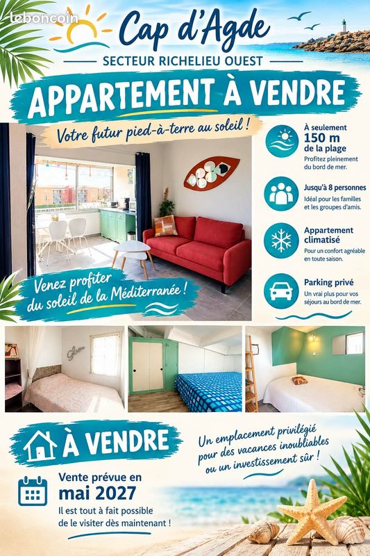 Appartement 4 pièces 43 m² · à Agde · 43 m² · 149 900 €